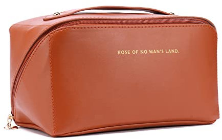 Trare se Kosmetiktasche aus Ler, Groß Kapazität Kosmetiktasche Damen Mäppchen Make Up Bag Schnktasche Wasserdichter Kulturbeutel Organizer, Damen Kosmetik sche