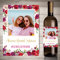 Autocollants de vin d'impression personnalisés avec photo, décor de fête de fiançailles de mariage,etiquette bouteille personnalisable,20 pièces (7,9 x 12.7cm)