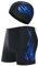 SCJJZ bañador Hombre,Gorro Piscina Hombre,Bañador para Hombre, Calzoncillos Tipo bóxer con Gorro de baño, Juego de 2 Piezas (bañador: Talla XXL)