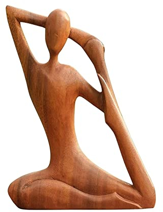 Frau Skulptur Figuren Handgeschnitzte Menschliche Figur Skulptur Kreative Yoga Mädchen Charakter Figuren Abstrakt Statue Für Wohnzimmer Schlafzimmer Dekoration Deko Figur Statuen Für Tischdeko