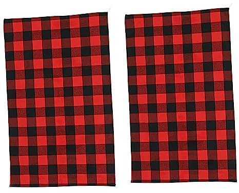 Lurrose 2 STK Küchenhandtuch Spülschwamm All-waschlappen Gitter Geschirrtücher Rustikale Karierte Küchentücher Karierte Serviette Wischen Geschirrtuch Möbel Polyester Baumwolle Handschuhe