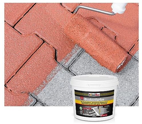 Isolbau Peinture Sol 4 kg - Revêtement Imperméable pour Béton, Cave, Garage, Atelier - Intérieur et Extérieur - Rouge Brique (RAL)