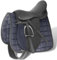 Homgoday Reitsattel Set 40.6 cm Echtleder schwarz 14cm 5in1