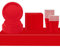 69 pièces Rouge Vaisselle Jetable,Comprend Assiettes Carton Jetable Tasses Serviettesr en Papier et Nappe,Kit Decoration Anniversaire Fêtes Pique-niques Mariage Noël,Biodégradables,Recyclable
