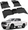 Auto Fußmatten Kompatibel mit Toyota Hilux 2015-2024 Geruchlos 4.5D Passform Allwetter Automatten 5 Teilige | Antirutschmatte Hoher Rand Gummimatten Schwarz Fussmatten Vorne Hinten Autoteppich