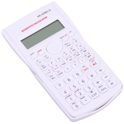 12-stelliger Wissenschaftlicher Taschenrechner, Tischrechner aus Kunststoff mit 240 Funktionen, Batteriebetrieben, mit Schützender Hartschale, für Studenten (White)