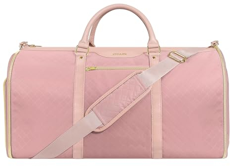 Kleidersack für Reisen, Handgepäck, wandelbarer Seesack mit Schuhfach, perfekt für Geschäftsreisen und Wochenendausflüge, Q Pink, Reise-Kleidersack