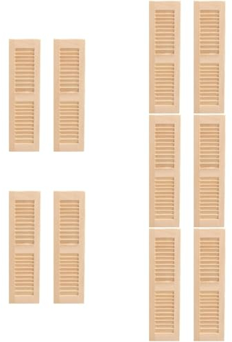 SAFIGLE 10 STK Simulationsjalousien Miniatur-fensterladen Aus Holz Möbelzubehör Dekorative Minimöbel Mini-zubehör Jalousien Aus Holz Puppenverschluss Puppenhaus Venezianisch Hölzern Kind
