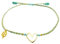 Bracelet Porte Bonheur Femme Bijoux Belle À Tomber, Bracelet Cœur Plaqué Or, Bijoux Trèfle à Quatre Feuilles Pour Femme, Fin Bracelet Bresilien Tresse, Création Française (Vert d'eau, plaqué or)