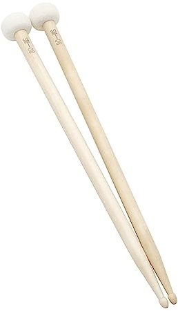BYUTFA 1 Paar doppelseitige Drumsticks, Drumsticks mit weichem Filz-Schlägelkopf, Marching-Snare-Drum-Sticks für Schlaginstrumente