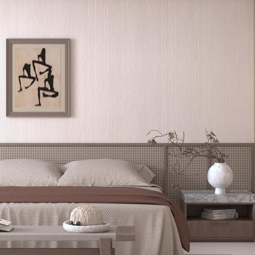 JSEVEM 40CM×9M Extra Dick Klebetapete Beige Holzoptik Tapete Selbstklebend Wasserfest Weiß Holzmaserung Klebbare Klebefolie Möbel Küche Keine Blasen Tapeten Badezimmer Schlafzimmer Wandpapier