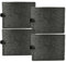 vhbw 4X Aktivkohlefilter kompatibel mit Miele DA 5996 W, DA 7198 W, DA 5980 W, DA 5986 W, DA 5990 W Dunstabzugshaube - 26 x 21,3 x 1,9 cm