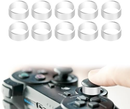 10uds Protectores de Joystick, Anillo Protector de Silicona Invisible para Joystick Compatible con Accesorios de Control de Juegos Steam Deck PS5 PS4 (Blanco)