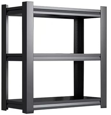 GUAWJRZDP Schwarzer Hi Fi Regal, Hi Fi Rack Aus Metall, Record Player Stand Mit Höhenverstellbarem Regal, Offener Phonoschrank, for Entertainment-Stereoanlage, Schraubenlose Installation(3-Tier)
