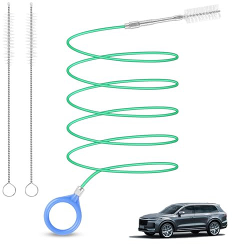 Adiwo Cepillo de Limpieza de Techo Solar, 300 CM, Cepillo de Limpieza de Drenaje de Techo Solar para Auto, Cepillo de Alambre Flexible Extra Largo, Drenaje Automático Herramienta de