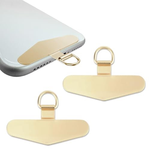 NJCXOLA 2 Piezas Almohadillas Universales de Acero Inoxidable, Parche Multifuncional Para Teléfono Móvil, Almohadilla de Parche Multifuncional, Parche Para La Mayoría De Teléfonos - Dorado