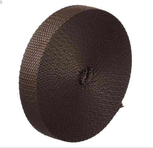 IdeaGenesis - Cinta para Recogedor de Persianas Enrrollables | Cuerda de Repuesto para Carrete de Toque Suave y Rígido | Resiste Rayos UV y Abrasión (Marrón, Cinta 18mm)