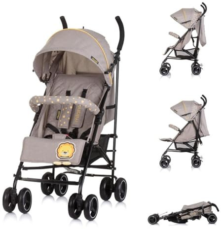 Chipolino Kinderwagen Milano Buggy bis 22 kg, Rückenlehne verstellbar, faltbar, Farbe:hellgrau