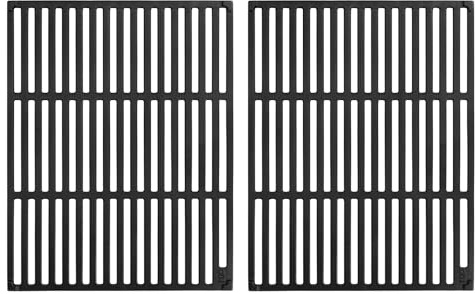 Denmay Lot de 2 grilles de barbecue en fonte - 45 x 70 cm - Pour Rösle Videro G4-S, Pour Enders Kansas Pro 4, Pour Napoléon Rogue 525, Pour Napoléon Prestige 500