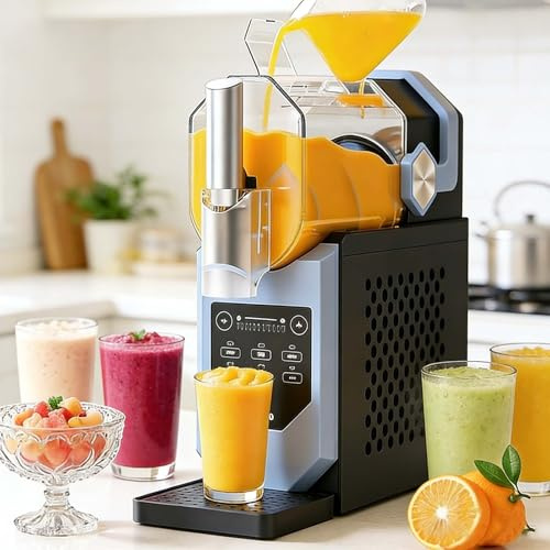 Slushie Machine All-in-One Slushy Maker for Home, Soft Serve Ice Cream Maker Auto-Clean, 5 Preset Programs Cocktails, Frappés, Ice Cream, Smoothies, Milkshakes,Summer Parties