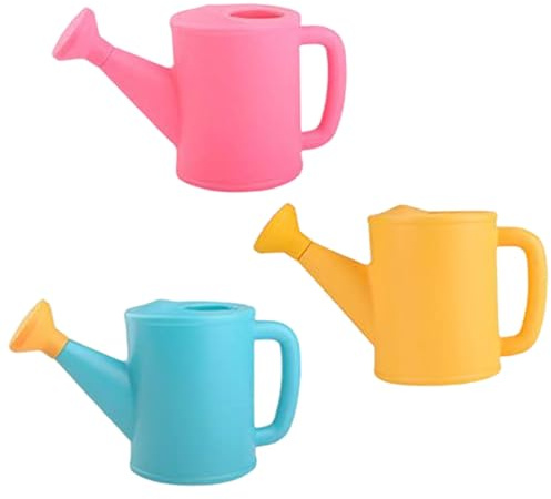 Pflanzengießkanne, Gießkanne für Zimmerpflanzen, 3-teilig, kleines, niedliches Kunststoff-Gartenset für Kinder, Wasser für Pflanzen, Haus, Garten, Blumen im Freien, 800 ml, für den Innenbereich