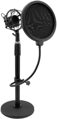 OMNITRONIC MSP-1 Mikrofonständer Set mit Spinne & Popfilter