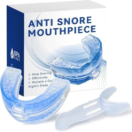 BAYON Férula Antirronquidos de Avance Mandibular – Dispositivo Antironquidos Ajustable y Termomoldeable para Reducir Ronquidos – Protector Bucal para Dormir y Aliviar Tensión Mandibular por Bruxismo