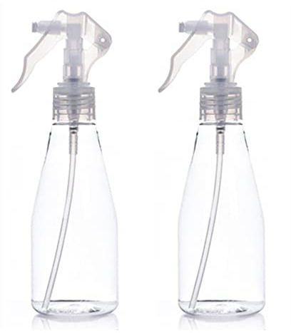JZF 2pcs 200ml Fine Empty Mist Spray Bottle, Portable Manually Garden Plants Hand Trigger Water Sprayers Plastic Spray Bottle for Cleaning, Gardening and Feeding