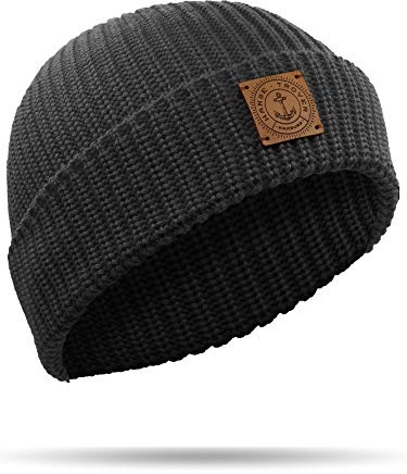 HANSE - TROYER · HAMBURG · Seemannsmütze aus Merino Klassische Strickmütze/Fisherman Beanie | 100% Merino-Schurwolle | Gestrickt in Deutschland | Warm & atmungsaktiv | Kratzt Nicht