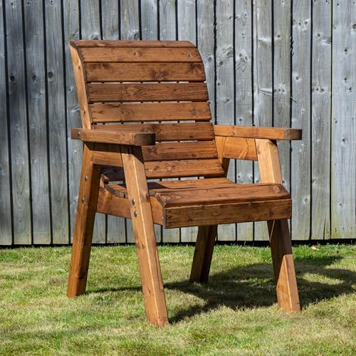 Samuel ALEXANDER Charles Taylor Trading Hand Made Traditional Chunky Rustic Wooden Garden Chair Furniture