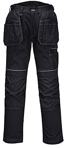 Portwest T602BKR33 Urban Holster Work Trousers, 33, Black