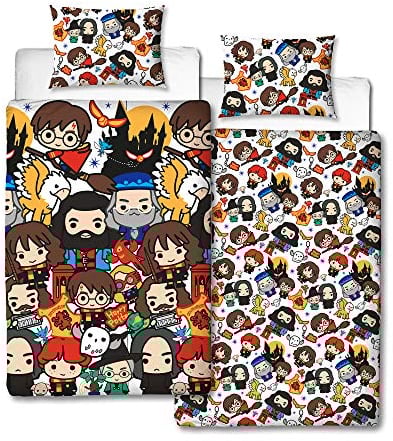 Harry Potter Charm-Design, doppelt, wendbar, Mehrfarbig, Single Duvet