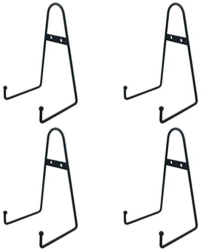 Caballete de pared grande de metal negro de 8 pulgadas, soporte vertical para marco de fotos para pared