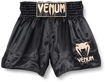 Venum Herren Classic Muay Thaibox Shorts, Schwarz/Gold, XL EU