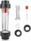Yanmis Flüssigkeitsdurchflussmesser, Wasserdurchflussmesser 1-10 m³/h Kunststoffrohrtyp Wasser Durchflussmesser Kunststoff Flache Schnittstelle ABS Material Durchflussmesser Schwimmer LZS-50 (D)
