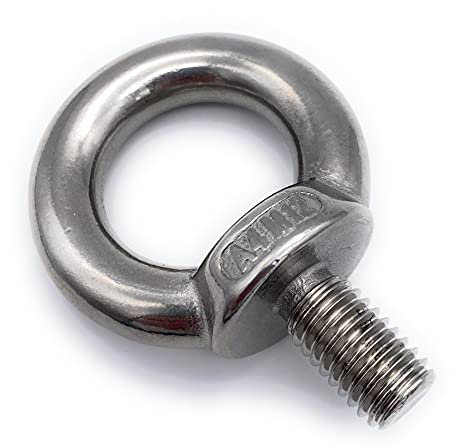 5 Stk. Ringschrauben Edelstahl V4A | M16 ähnl. DIN 580 [ Größe Wählbar M6 - M16 ] Augenschraube Oesenschraube Oesen mit Außengewinde Ringösen aus rostfreiem Stahl (A4, M16)