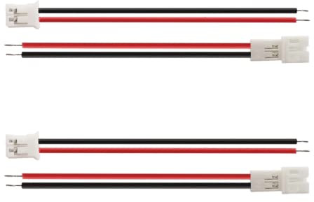VUNIVERSUM 10 Paare 2.0 PH 2Pin Premium Mini Micro JST Stecker Buchse inkl. 15cm 26AWG Silikon Kabel Lipo Akku Adapterkabel