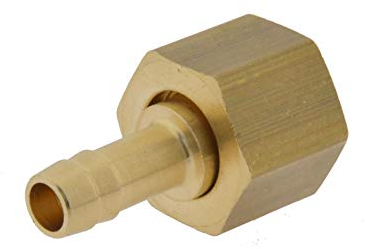Schlauchtülle mit drehbarer Überwurfmutter G 1/4 - 4 mm, 16 bar Messing