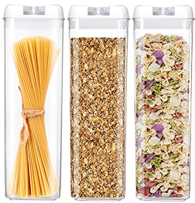 Sageware Vorratsdosen mit Deckel, Aufbewahrungsbox für Küche, luftdicht Vorratsbehälter, BPA-frei, Stapelbar, Frischhaltedosen für Lebensmittel, Food Container, Storage Jars, 3er Set