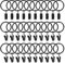 AvoDovA Anillos de Cortina con Clips, 30 Pz 32mm Anillas Pinzas Cortinas Metal, Clips de Cortina de Baño, Negro