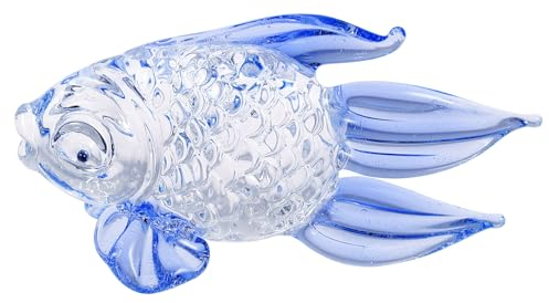Garneck Decoración De Mesa Al Aire Figura Mariposas Figura De Cristal Figura de Pez de Cristal Azul Pez de Figura de Animal de La Vida Marina Pez Azul Cristal Mariposas Decorativas para Pared