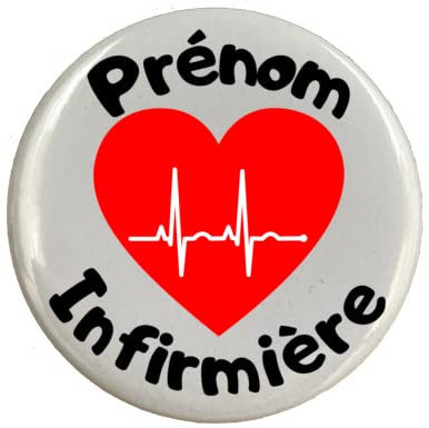 badge infirmière personnalisable