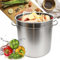 Pentola da 35 litri pentole in acciaio inox universale Pentola per zuppa con coperchio capiente Gigant per verdure con coperchio a induzione a gas elettrici in ceramica argento