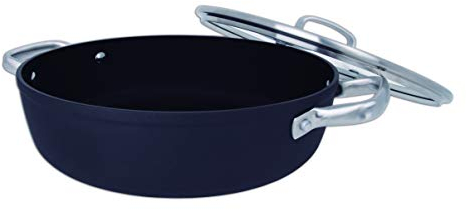 Arcos Cacerola Antiadherente de la Serie Samoa, de 28 cm de diámetro y 4,3 L de capacidad fabricada en Aluminio Forjado Negro