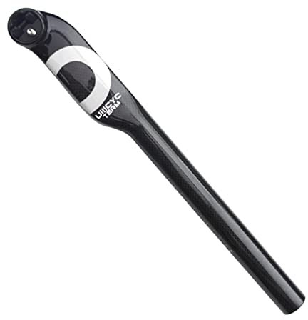 YouLpoet Carbon Faser Sattelstütze Mountain Bicycle Rennrad schwimmt 5 ° nach dem Sitzrohr,Weiß,30.8x400mm