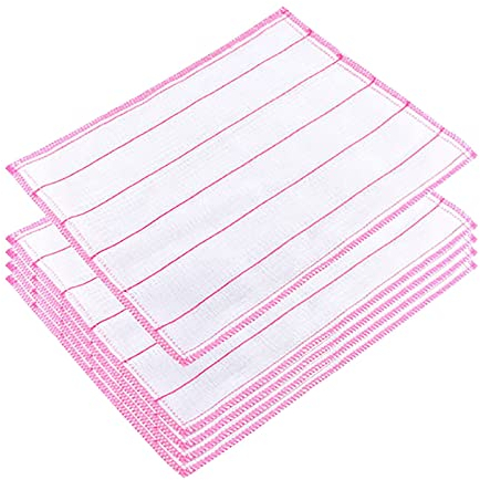 Cotton Yarn Absorbent Dishwashing Towel Household Kitchen Cleaning Cloth Non Stick Scouring Pad 5 Pieces A Pack Dustpan And Brush