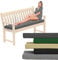 Outdoor Water-Resistant Bench Rattan Cushion Pad for Garden 2/3/4 Seater 108/143/170cm Thick Long Bench Chair Cushions Pad for Swing Patio (2 Seater-108x45x6cm, Charcoal Grey)