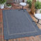 Carpetsale24 In- & Outdoor Teppich Wetterfest 160x230 cm Sisal Optik Blau - Teppich Waschbar, Wasserfest, Pflegeleicht und Flachgewebe - Ideal für Balkon, Garten, Terrasse und als Küchenteppich