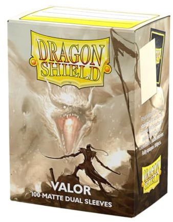 Dragon Shield | Matte Dual Standard Size Card Sleeves | 100 CT - Smooth & Tough Premium TCG Sleeves - Compatible with Pokemon, Flesh & Blood, One Piece & Magic the Gathering | Valor