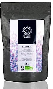 MY ORGANIC INFUSION - Infusion Sommeil Bio - Favorise l'Endormissement - Nuit Paisible - Marjolaine, Fleur d’Oranger, Rose, Aubépine, Passiflore - 28 Sachets Sans Arôme Ajouté Au Vrai Goût de Plantes